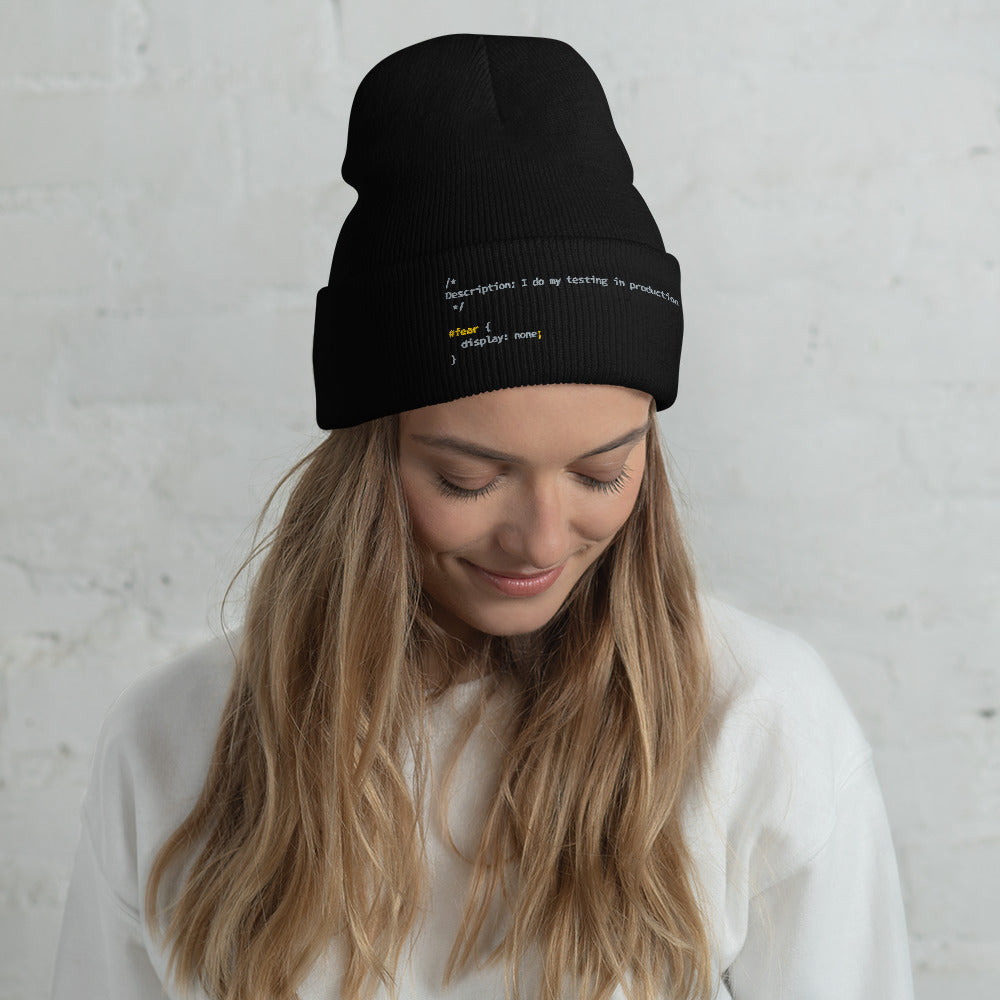 Production Testing fear - Cuffed Beanie