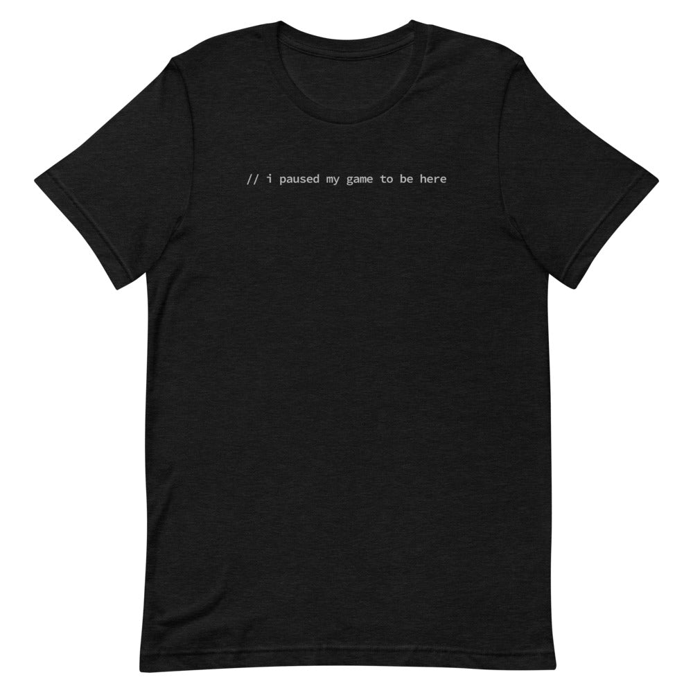 I Paused My Game To Be Here - Software Developer T-Shirt