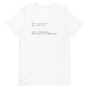 Oscar Wilde - Moderation - White Software Developer T-Shirt