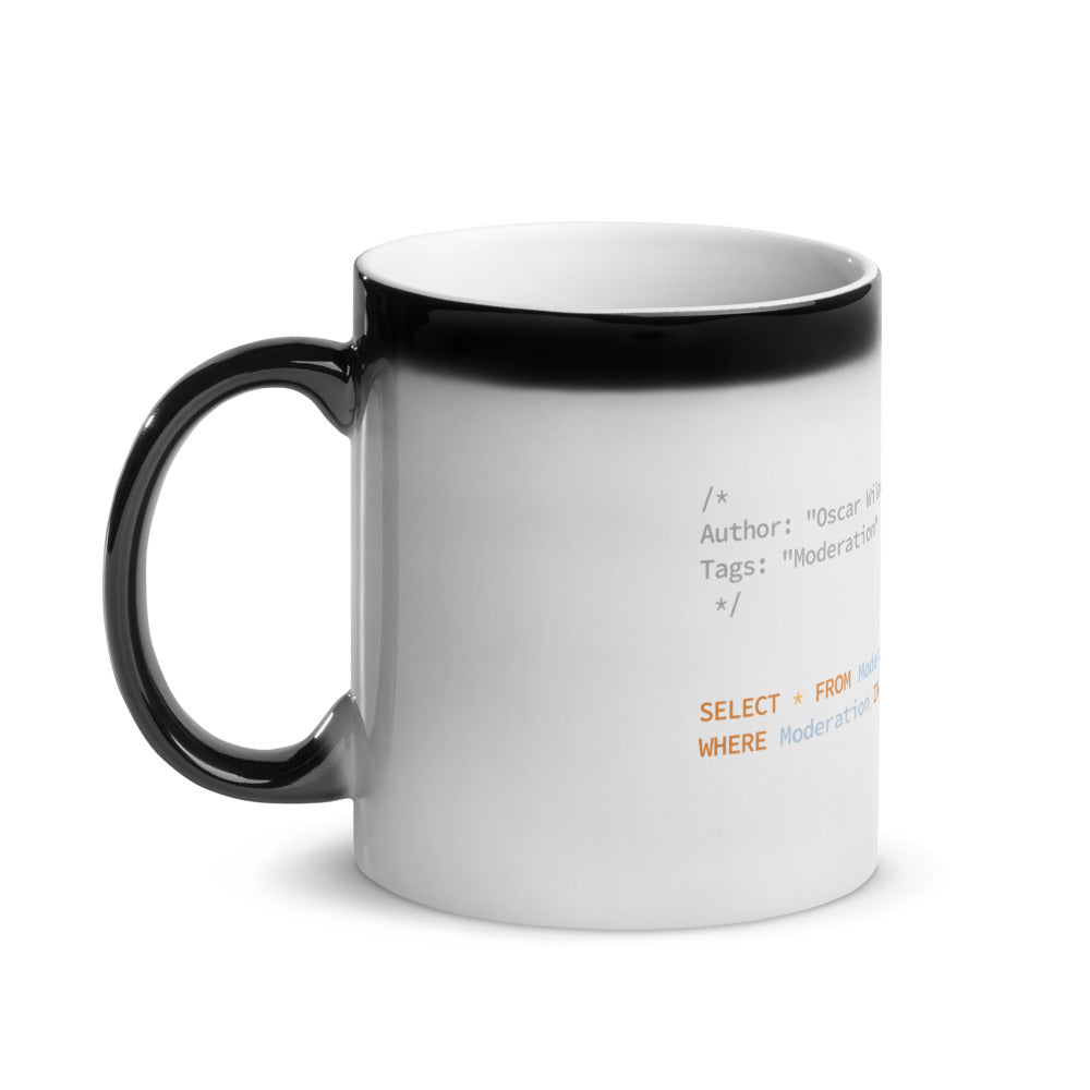 Oscar Wilde - Moderation - Black Magic Mug