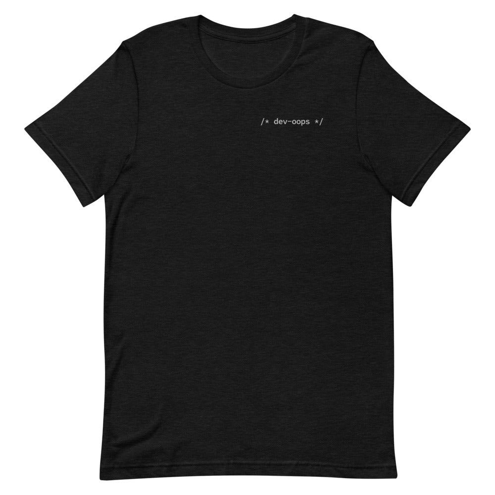 Dev-Oops - Black Software Developer T-Shirt