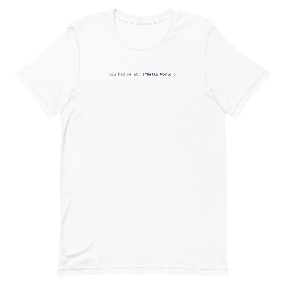 Hello World - White Developer T-Shirt