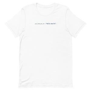 Hello World - White Developer T-Shirt