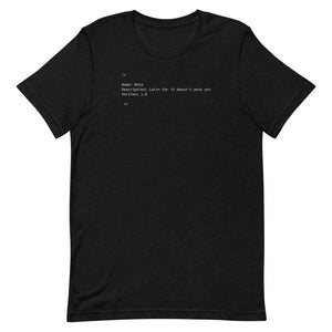 Latin for Beta - Black - Software Developer T-Shirt