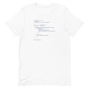 Head Scrathing Questions - White Software Developer T-Shirt