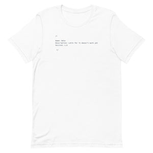 Latin for Beta - White - Software Developer T-Shirt