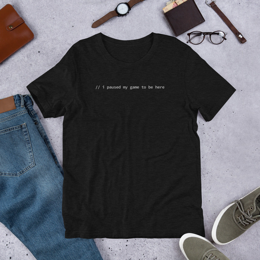 I Paused My Game To Be Here - Software Developer T-Shirt