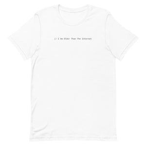 Older than the Internet - White Software Developer T-Shirt