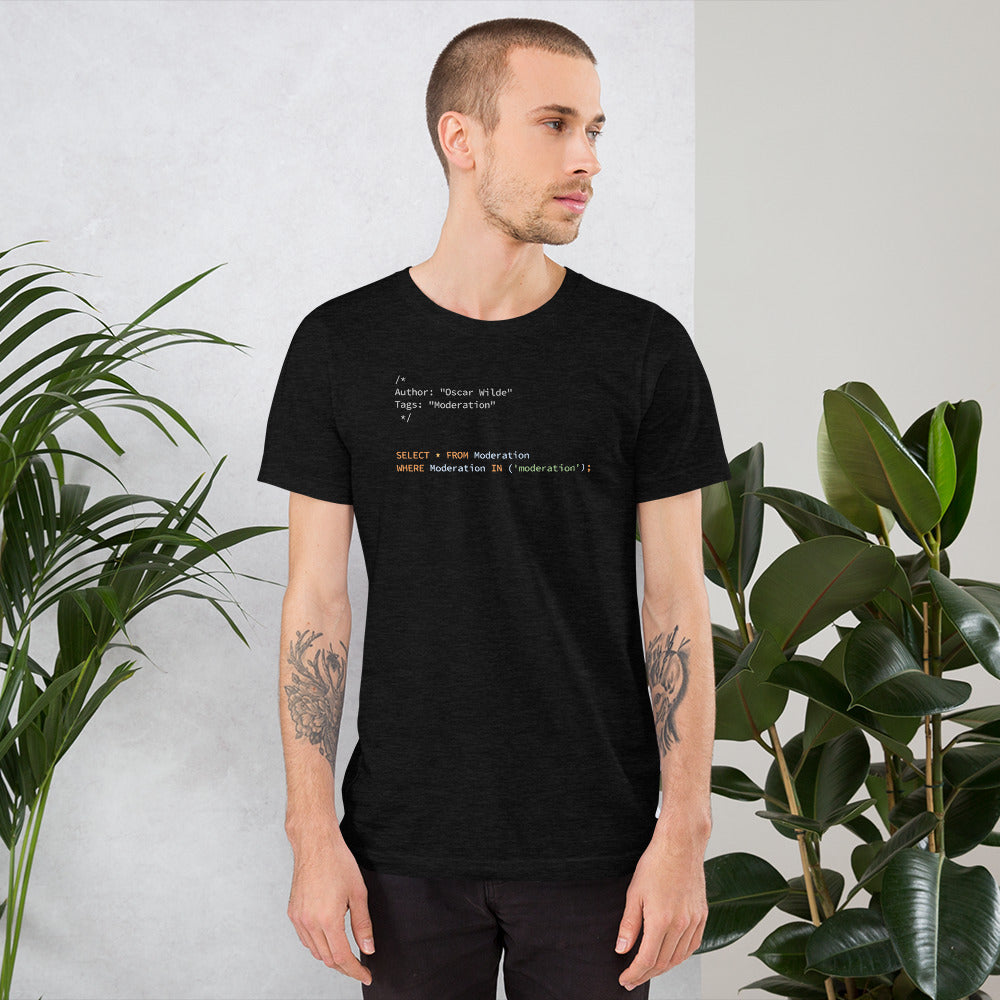 Oscar Wilde - Moderation - Black Software Developer T-Shirt