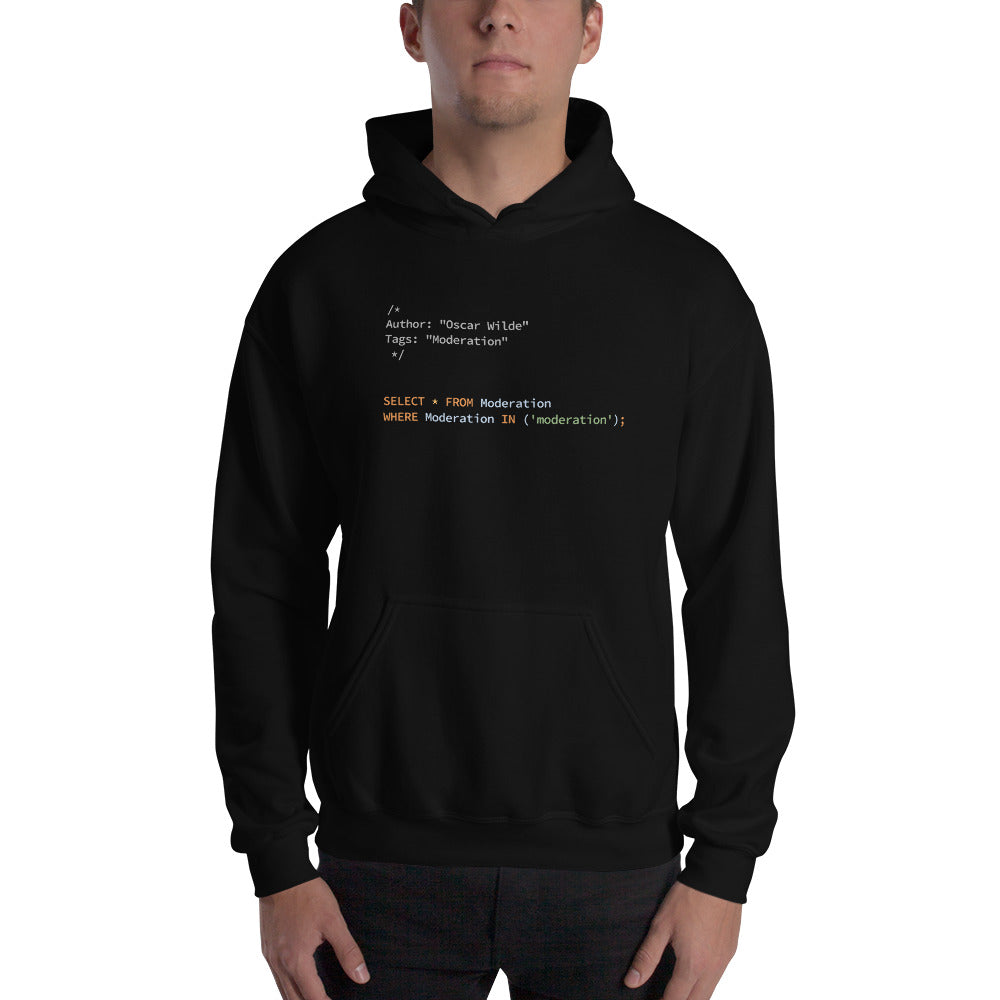 Oscar Wilde - Moderation - Software Developer Black Hoodie