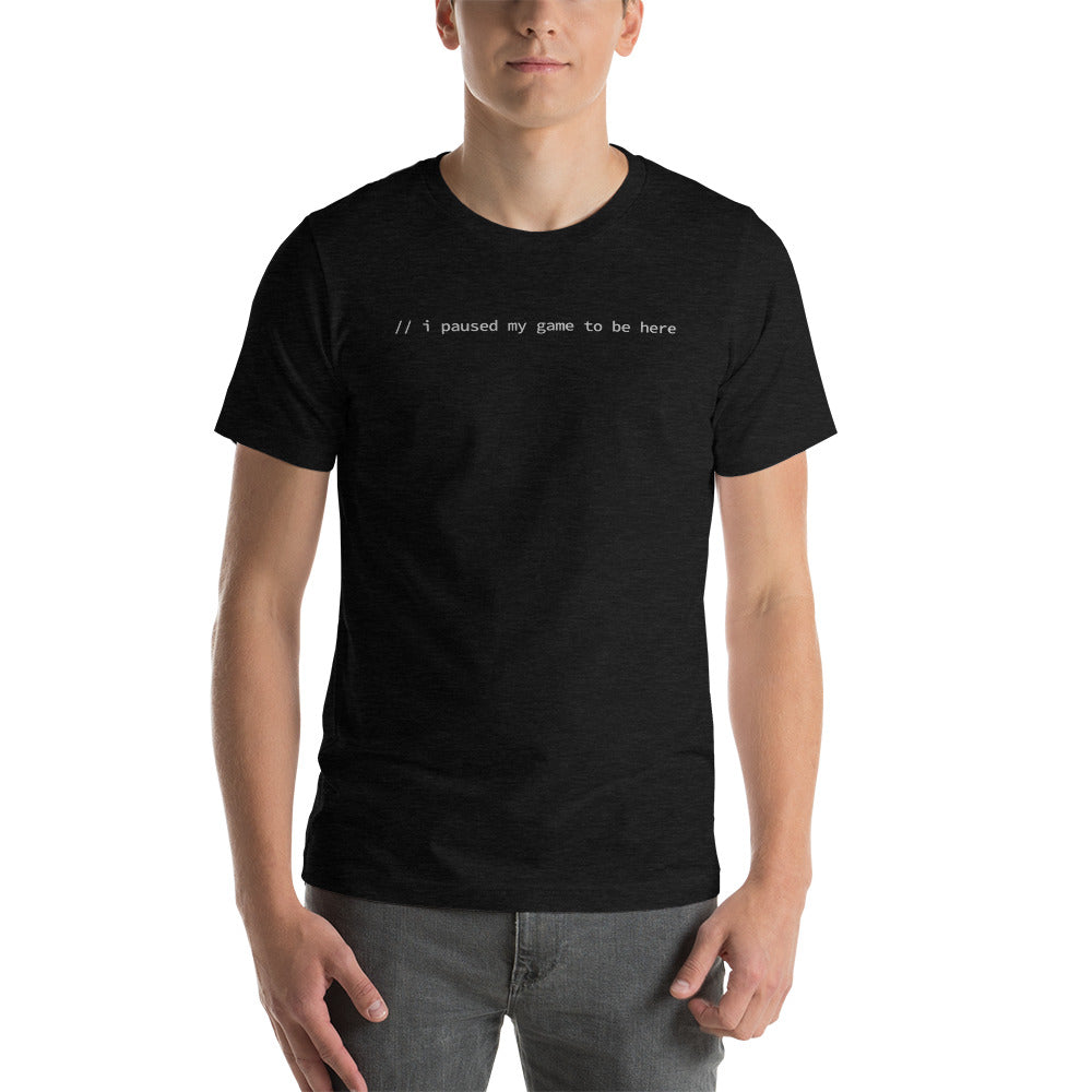 I Paused My Game To Be Here - Software Developer T-Shirt